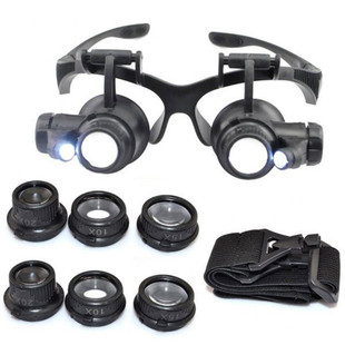 8 Lens Magnifier Magnifying Eye Glass Loupe Jeweler Watch Re
