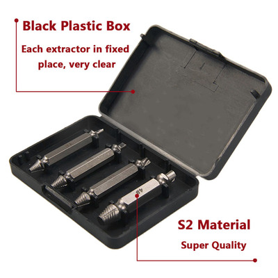 Bit 4PCS Side Damaged Screw Extractor Bits Out Remover Bolt