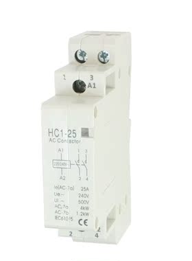 AC 240V 25A 2 Reed AC Contactor 2P Closed Domestic 35 mm DIN