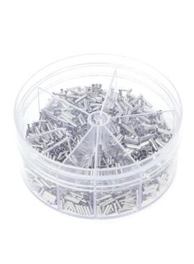 Round Box 1900pcs Insulated Bare Copper Crimp Wire Connector