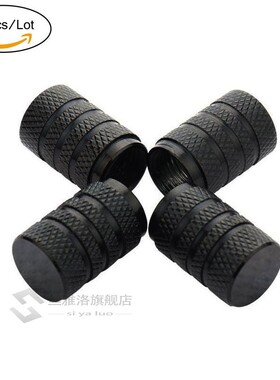 4Pcs Silver Car Tire Valve Stems Cap Knurling Style Tire Val