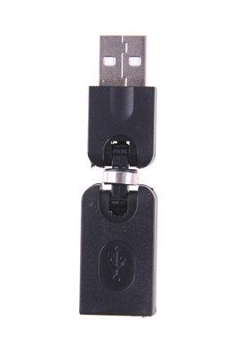 Black USB 2.0 Male To Female 360 Degree Rotating USB Adapter