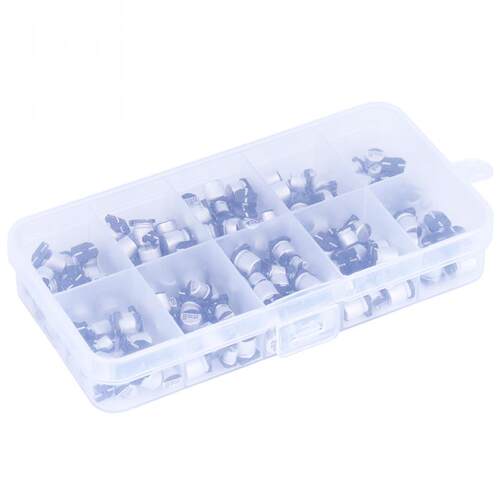 10 Values SMD Electrolytic Capacitor Assorted Kit 10-50V 1-4