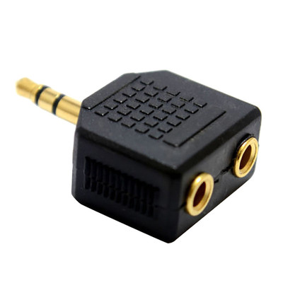 3.5mm Stereo Jack Headphone Splitter Adaptor 1 Plug to 2 Soc