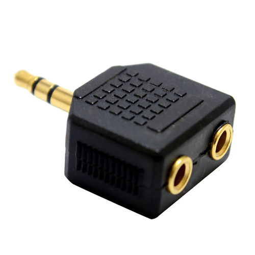 3.5mm Stereo Jack Headphone Splitter Adaptor 1 Plug to 2 Soc