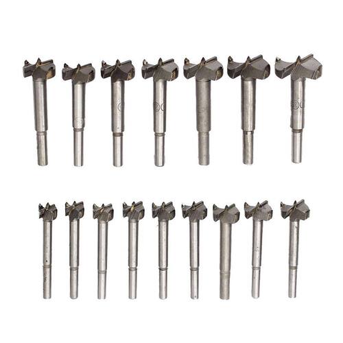 16 Pcs 15-35mm Drill Bits Hinge Woodworking Hole Titanium Co