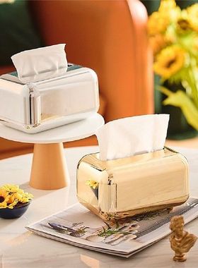 Desktop Tissue Boxes Light Luxury Napkin Holders Plastic