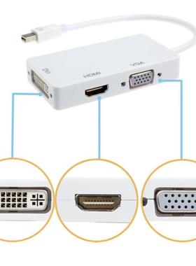 Display Port for Thunderbolt to DVI VGA HDMI Adapter 3 in1 f