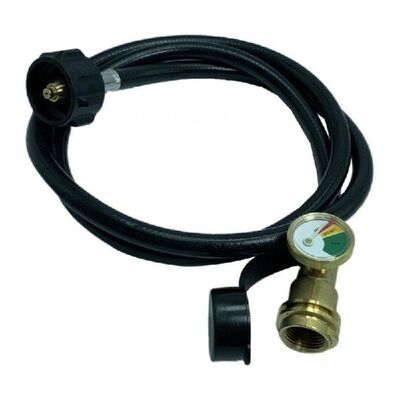 5FT RV Connection Hose with Gauge, RV Propane Hose for