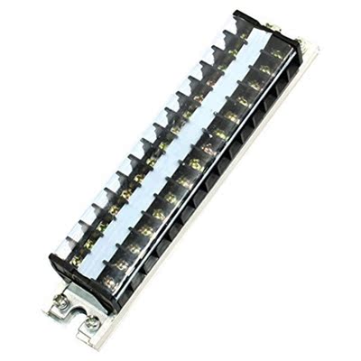 25 mm Rail 15 Position 660V 15A Barrier Screw Terminal Strip