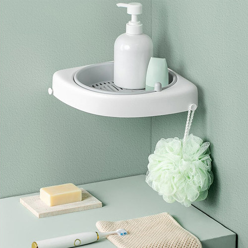 1pc Corner Shelf Bathroom Shelf Hanging Wall Corner Storage