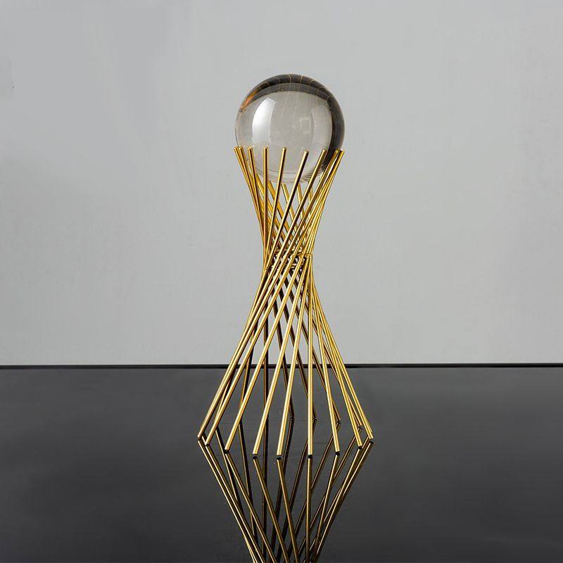luxury modern style home furnishings metal crystal ball