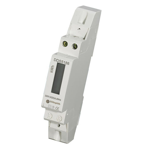 Phase Two Wire Power kWh Energy Sub Meter DIN Rail Mount - E