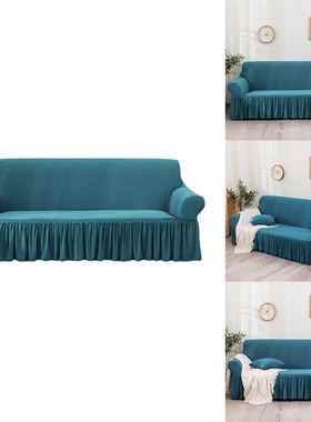 Hot Elastic Sofa Cover Jacquard Skirt Plaid Slipcover Room