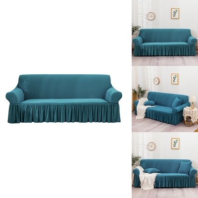 Hot Elastic Sofa Cover Jacquard Skirt Plaid Slipcover Room