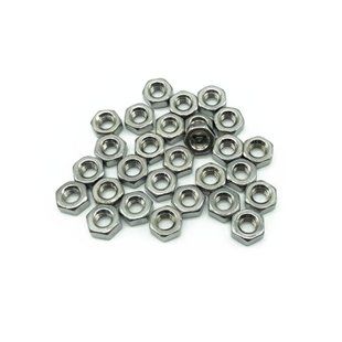 DIN934 Stainless Hex M2.5 M2.6 M1.6 304 100pcs Nuts Steel