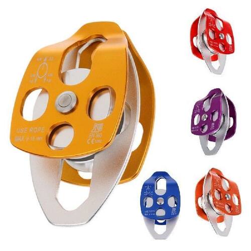 32KN Ball Bearing Climbing Double Pulley Swing Pulley for