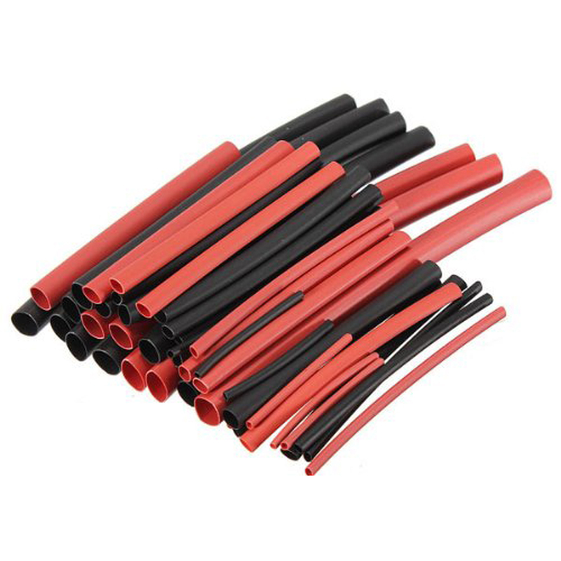 42 pcs Assortment Shrink Tubing Black, Red
