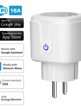 Tuya Smart Plug Wifi Smart Socket Outlet EU 16A Power Monito