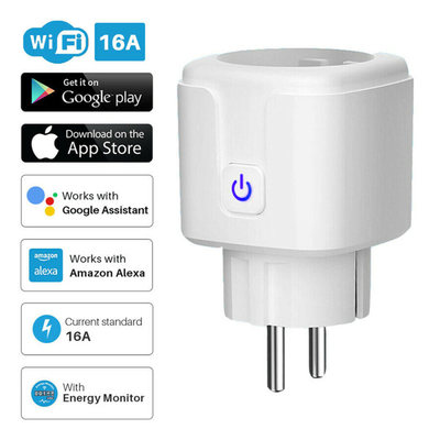 Tuya Smart Plug Wifi Smart Socket Outlet EU 16A Power Monito