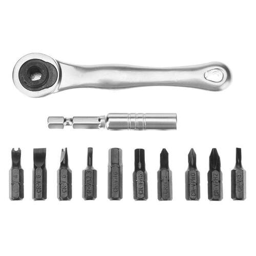 12pcs Function Ratchet Wrench Set Drill Bits Kit Repair Hand