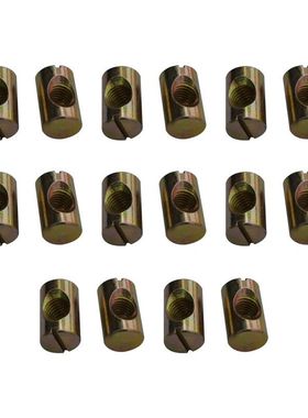 16Pack M8 Barrel Nuts Cross Dowels Slotted Nuts for Beds Cri