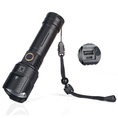 Camping Outdoor Flashlight Waterproof Metal 18650 26650 Batt
