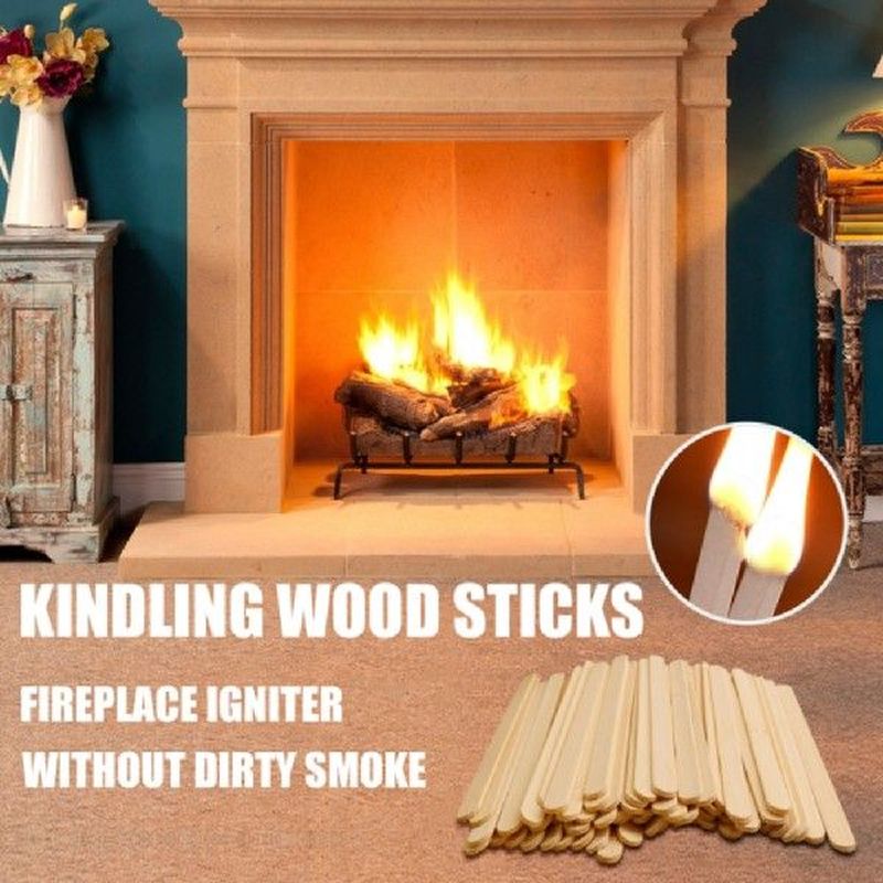 300/500pcs Kindling Wood Sticks for Wood Stoves Fireplaces