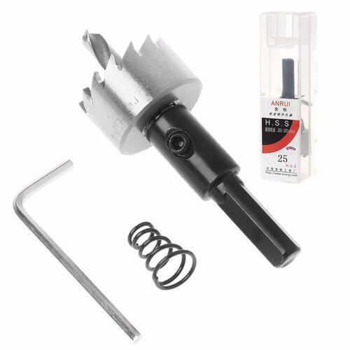 Carbide Tip HSS 25mm Drill Bit Set Hole Saw Metal Alloy 07NO