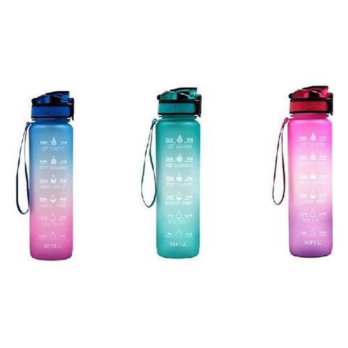 33Oz Water Bottle With Time Stamp Water Bottle, Leak-Proof
