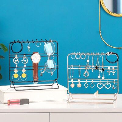 Home Decor Statues Metal Jewelry Rack Ornament Rack Eardrop