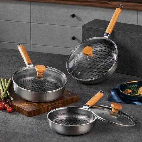 316 Stainless Steel Frying Pan, NonStick Pan Fried Steak
