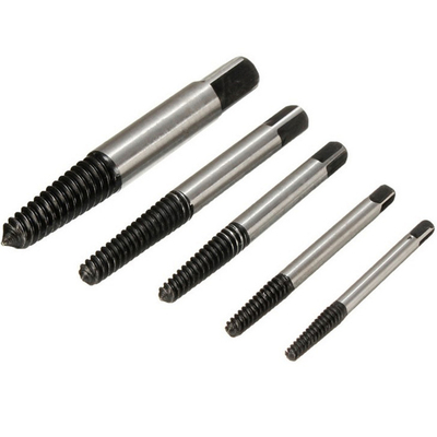 5pcs Carbon Steel Screw Extractor Broken Bolt Remover Drill