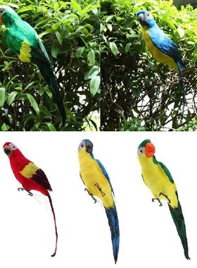Large Artificial Parrot Bird Realistic Home Decor Budgie