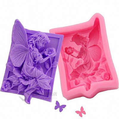 Fairy angel flower 3D resin clay silicone molds DIY handmade