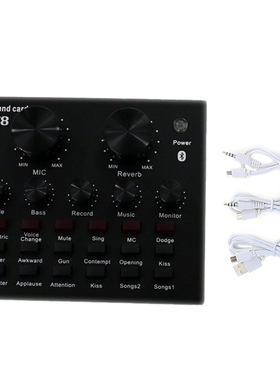 V8 USB 5.0 Audio Sound Card USB External Headphone Microphon