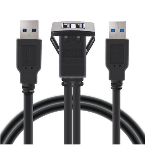 USB3.0 A Male to USB3.0 A Female Car Mount Extension Cable 2