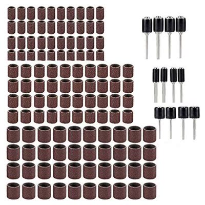 132 pc 1/2 inch 3/8 inch Mixed Drum Mandrel& Sanding Dru
