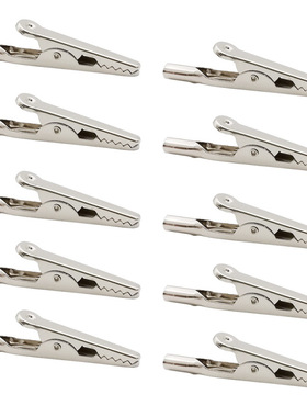 10/20Pcs 51mm Metal Alligator Clips Crocodile Electrical Tes