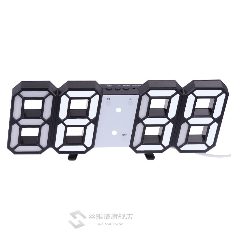 Anpro 3D Large LED Digital Wall Clock Date Time Celsius Nigh