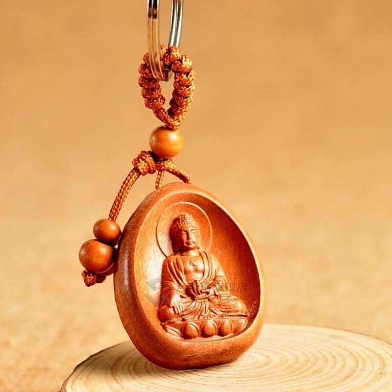 Wood Carved Chinese Bhaisajyaguru Medicine Buddha Statue Pen图片