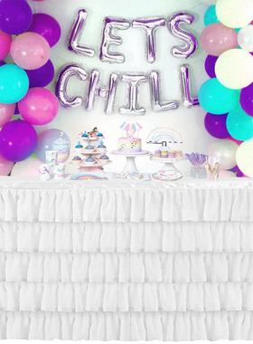 5 Layer Tulle Table Skirt Tutu Table Skirts Tableware Baby