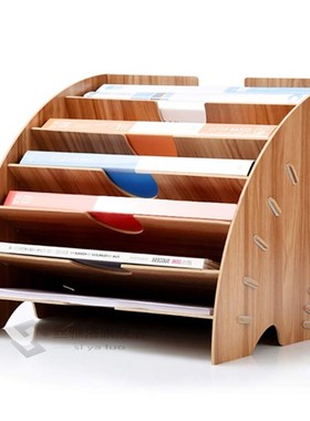 Files Rack Bookshelf Desktop Storage Box A4 File Holder Sect