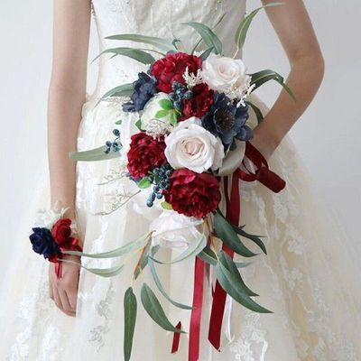Romantic Bridal Bouquet Bridesmaid Bouquet Artificial