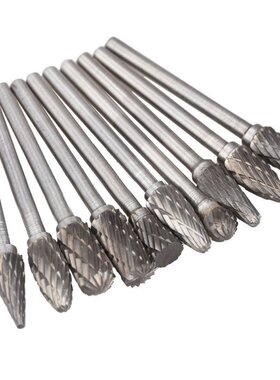 10 x Solid Carbide Burrs for Rotary Drill Die Grinder Carvin