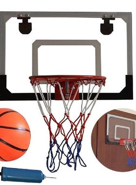 Transparent Backboard Basketball Hoop Set Door Wall Mounted