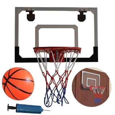 Transparent Backboard Basketball Hoop Set Door Wall Mounted