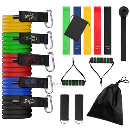 11pcs/set Fitness Resistance Tube Band Yoga Gym Stretch Pull