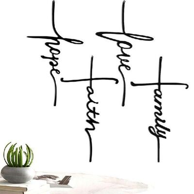 Metal Crosses Wall Decor 7.87x 14.96 Inch Hanging Cross