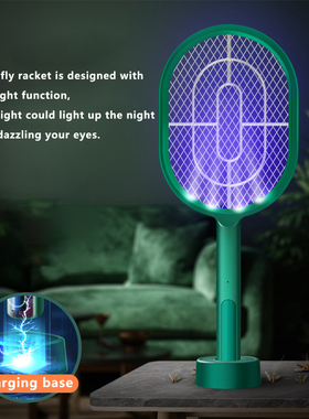 Fly Bat LED USB Electric Bug Racket Rechargeable Portable